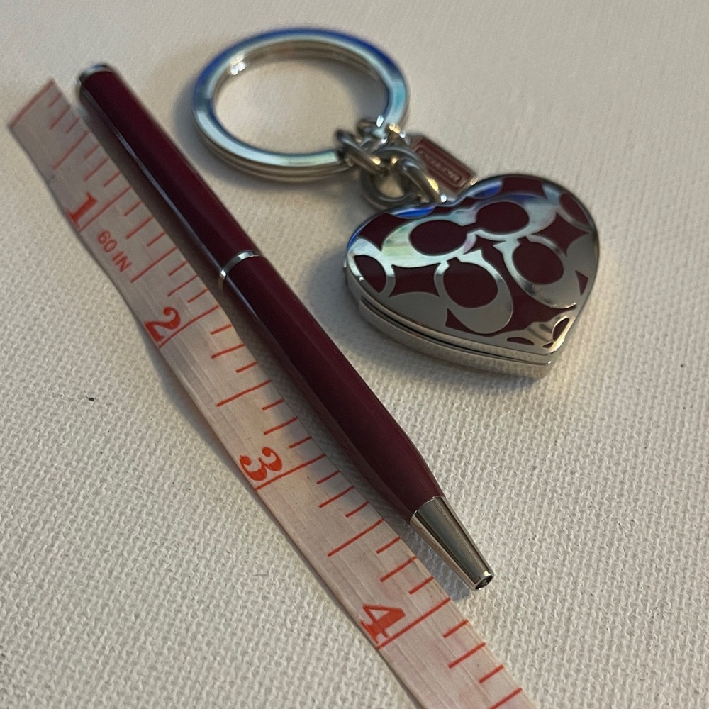 Coach Locket Heart Keychain and Coach Pen Set - Picture 9 of 9